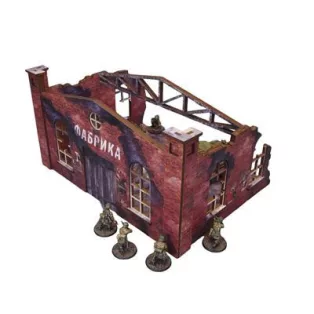 WW2 Ostfront Stalingrad Factory Front (1) PREPAINTED [28mm/1:56]-H00252