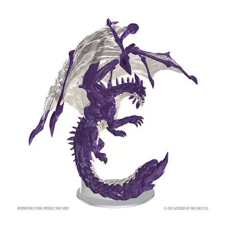 D&D Icons of the Realms: Adult Amethyst Dragon Boxed Miniature - EN-WZK96319