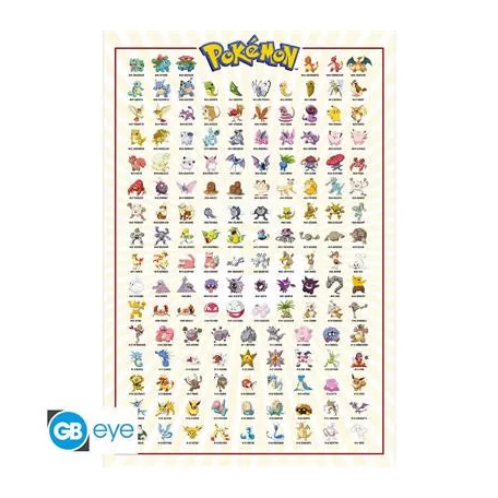 POKEMON - Poster Maxi 91.5x61 - Kanto 151 English-FP4360