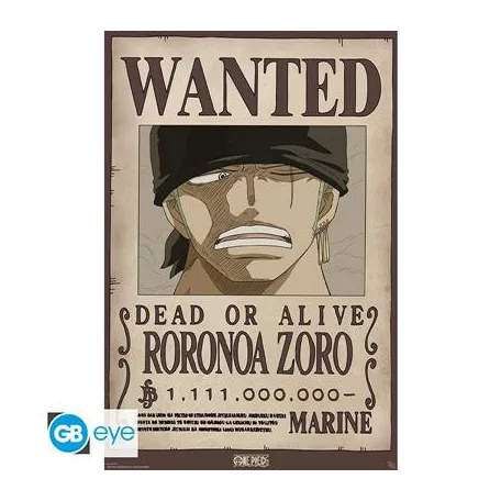 ONE PIECE - Poster Maxi 91.5x61 - Wanted Zoro Wano-GBYDCO619