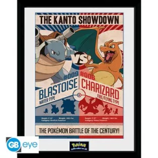POKEMON - Framed print "Red V Blue" (30x40)-PFC2085