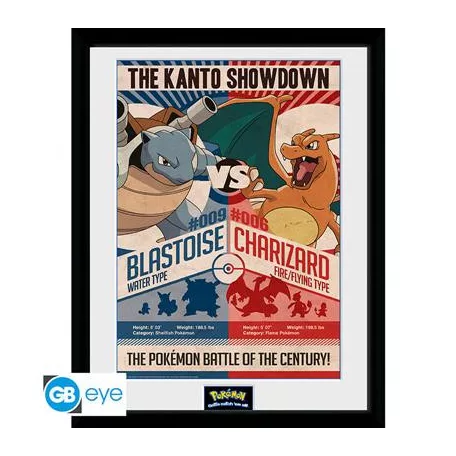 POKEMON - Framed print "Red V Blue" (30x40)-PFC2085