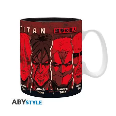 ATTACK ON TITAN - Mug - 460 ml - All Titans - subli - box-ABYMUGA676