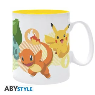 POKEMON- Mug - 460 ml - Pikachu and starters - subli - box-ABYMUGA578