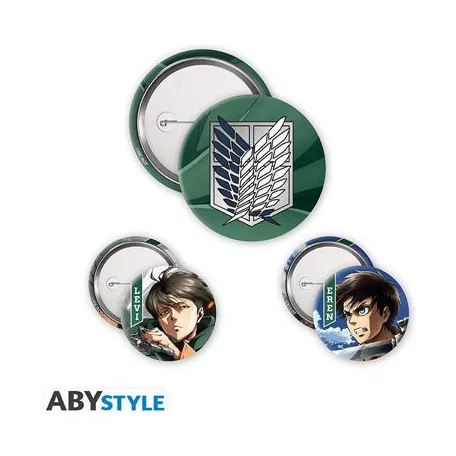 ATTACK ON TITAN - Badge Pack - Eren & Levi-ABYACC577