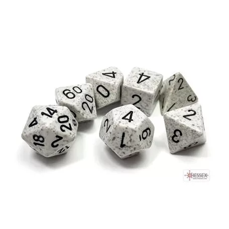 Speckled Arctic Camo Polyhedral 7-Die Set-25311