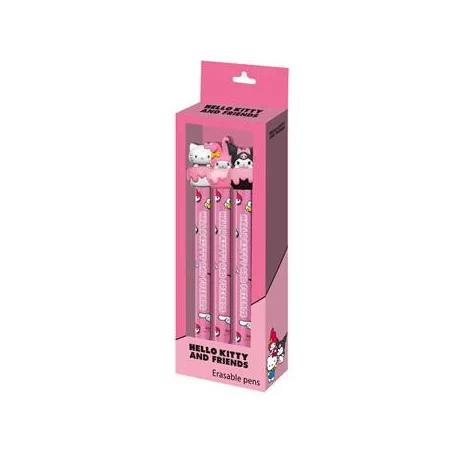 Hello Kitty Mix Set mit 3 Radierbaren Gelstiften-8650