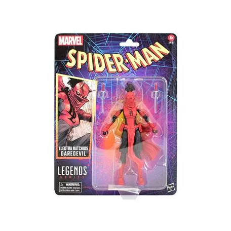 Marvel Legends Series Spider-Man Retro Wave - Elektra as Daredevil-F6572