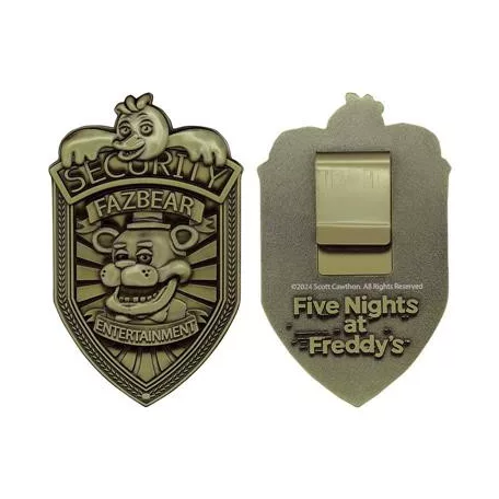 Five Nights at Freddy's Replica Security Badge - Antique Brass Edition-SE-FNAF13