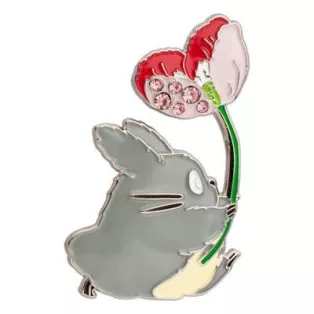 My Neighbor Totoro - Metal Brooch - Totoro Flower-SEISEN-14696