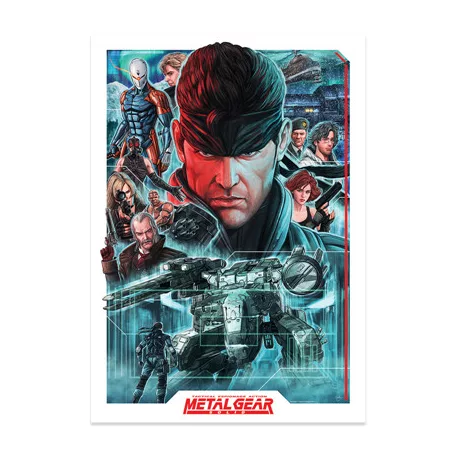Metal Gear Solid Montage Art Print-KON-MGS11