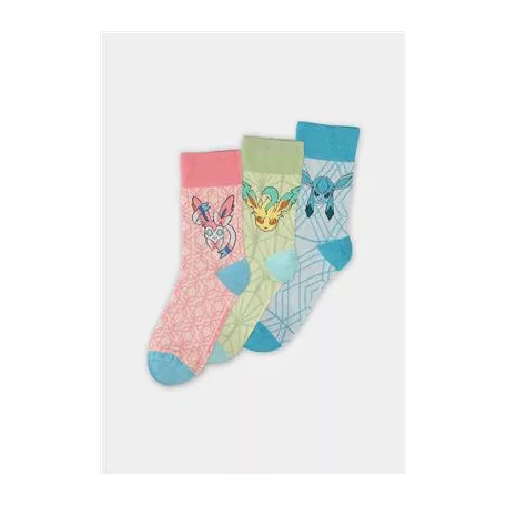 Pokémon - Eevee Evolution (LGS) Socks (3 Pack) - 39/42-GS528201POK-39/42
