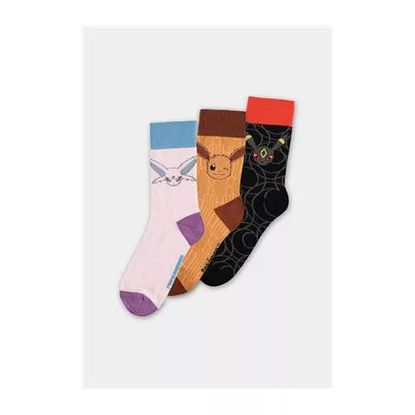 Pokémon - Eevee Evolution (EEU) Socks (3 Pack) - 35/38-GS370337POK-35/38