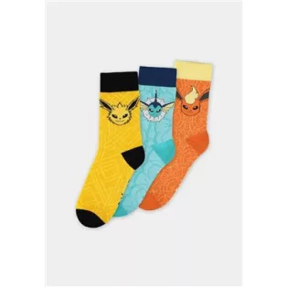 Pokémon - Eevee Evolution (VFJ) Socks (3 Pack) - 35/38-GS016127POK-35/38
