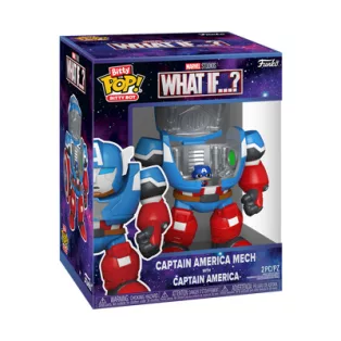 Funko POP! Bitty Bots: MarvelWI- CA Mech w/Cap-FK91388