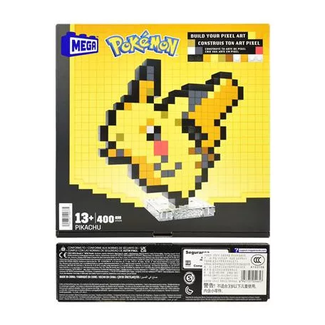 Mega Pokemon Pixel Art Pikachu [Importer label on product]-HTH74