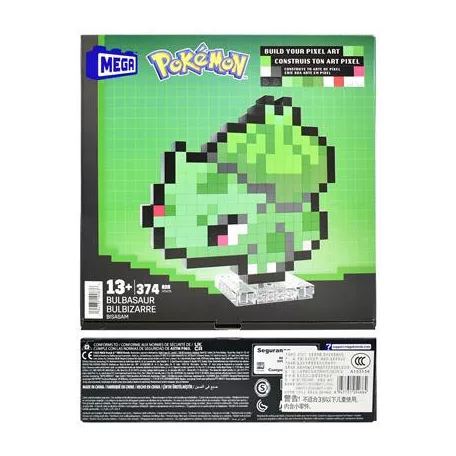 Mega Pokemon Pixel Art Bulbasaur [Importer label on product]-HTH75