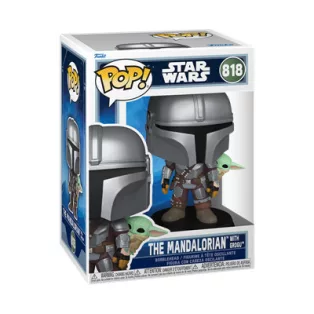 Funko POP! Star Wars: The Mandalorian with Grogu (On Back)-FK90443