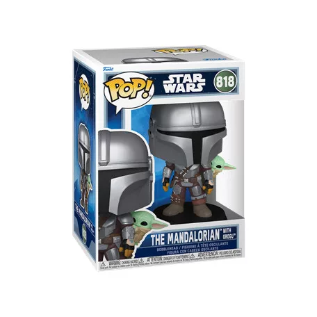 Funko POP! Star Wars: The Mandalorian with Grogu (On Back)-FK90443