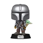 Funko POP! Star Wars: The Mandalorian with Grogu (On Back)-FK90443