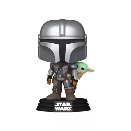 Funko POP! Star Wars: The Mandalorian with Grogu (On Back)-FK90443