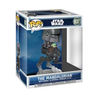 Funko POP! Rides DLX: The Mandalorian with Grogu in Imperial Remnant AT-RT-FK90812