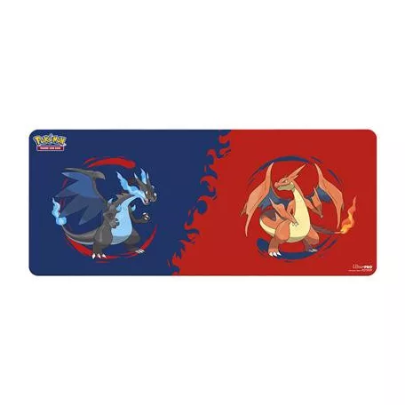 UP - Mega Charizard X and Mega Charizard Y 6ft Table Playmat for the Pokémon Trading Card Game-16739