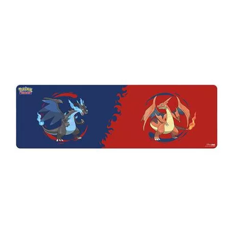 UP - Mega Charizard X and Mega Charizard Y 8ft Table Playmat for the Pokémon Trading Card Game-16740