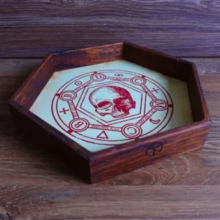 Dice Macabre Wooden Dice Tray-WADTDM01