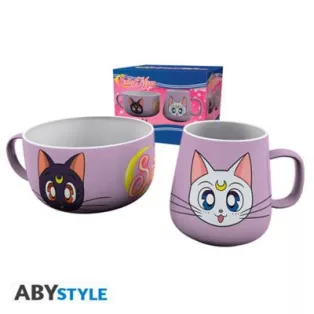 SAILOR MOON - Breakfast Set Mug + Bowl - Luna & Artemis-BS0010