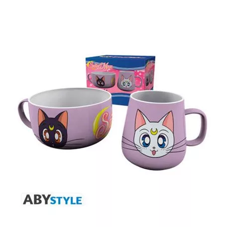 SAILOR MOON - Breakfast Set Mug + Bowl - Luna & Artemis-BS0010