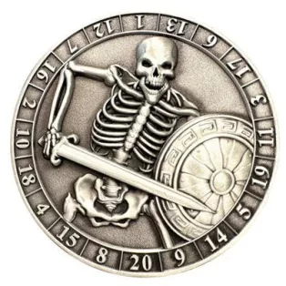 Dice Coin D20 Skeleton-GLH02018
