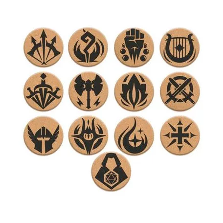 Set of 13 RPG Class & DM Icon Coasters-LNX11001