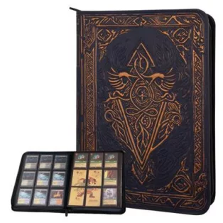 TCG Faux-Leather Trading Card Binder - Blue-LNX10001