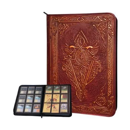 TCG Faux-Leather Trading Card Binder - Red-LNX10002