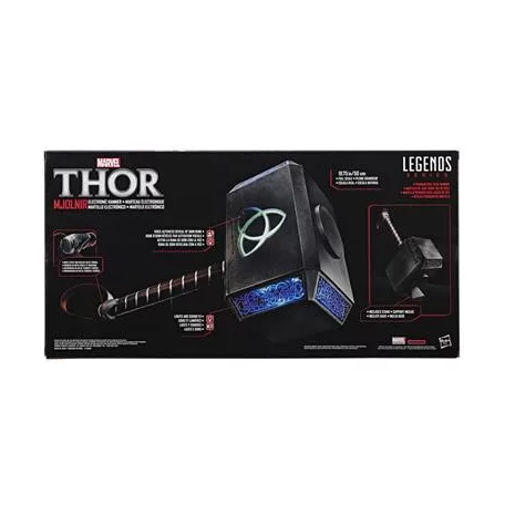 Marvel Legends Series Mjolnir Premium Electronic Roleplay Hammer with Light and Sound-C1881AS0