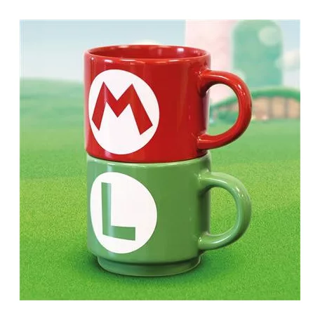 SUPER MARIO (MARIO LUIGI INITIAL) STACKABLE MUG SET-GP86738