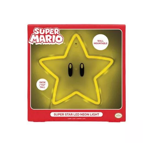 Super Mario Super Star Wall Mountable LED Neon Light-PP14711NNVN