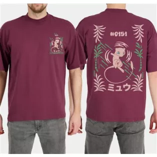 Pokémon - Bordeaux Mew Short Sleeved T-shirt (Loose fit) S-TS176747POK-S