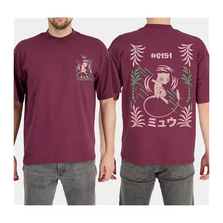 Pokémon - Bordeaux Mew Short Sleeved T-shirt (Loose fit) XS-TS176747POK-XS