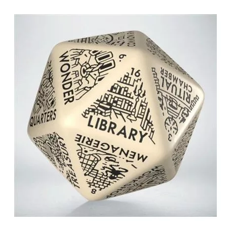 Dungeon Generator Die: Beige&Black-20VDGG01