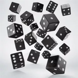 Full Pack of D6s: Black&White-S20601