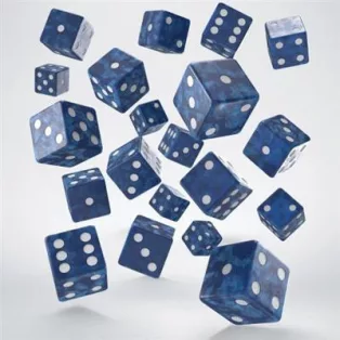 Full Pack of D6s: Cobalt&White-S20604