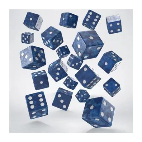Full Pack of D6s: Cobalt&White-S20604