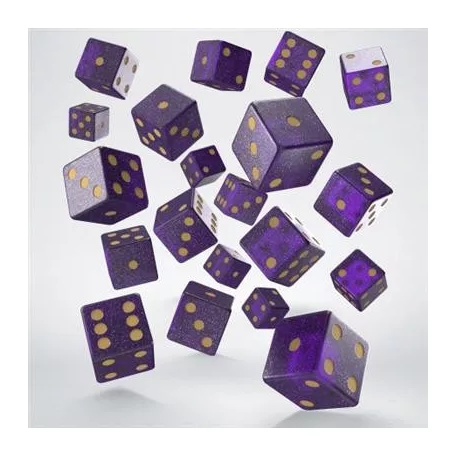 Full Pack of D6s: Shimmering Purple & Gold-S20605