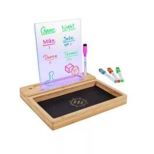 ENHANCE LED Writing Score Board & Dice Tray for Games with 4 Color Marker Set-ENTTABL100CLEW