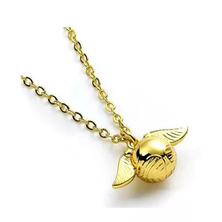 Golden Snitch Gold Necklace - Harry Potter-EWNX3D004