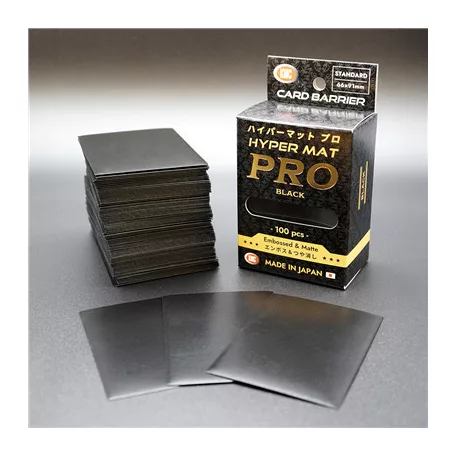 KMC Standard Sleeves - Hyper MAT PRO Black (100 Sleeves)-