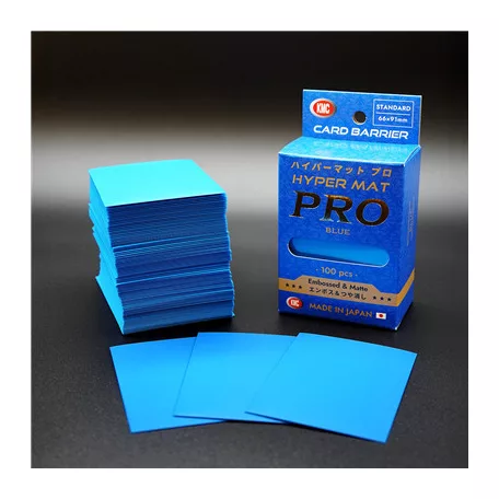 KMC Standard Sleeves - Hyper MAT PRO Blue (100 Sleeves)-