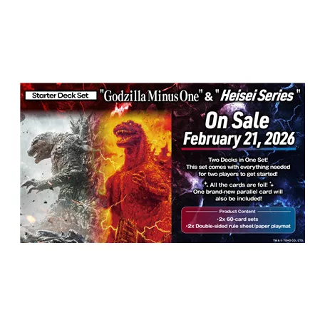 Godzilla Card Game Starter Deck Set "Godzilla Minus One" & "Heisei Series" - EN-GZCGE-SDS01